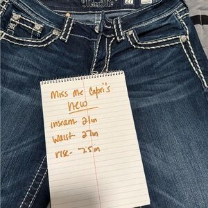 NWOT Miss Me Dark Blue Capri Jeans
